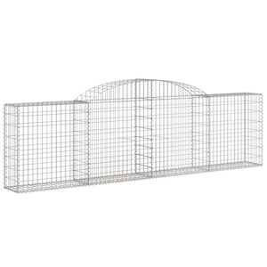 vidaXL Arched Gabion Basket 300x30x80/100 cm Galvanised Iron