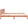 vidaXL Bed Frame with Headboard Wax Brown 180 x 220 cm Solid Pine Wood