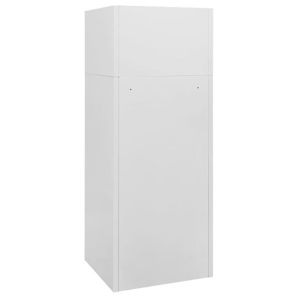 vidaXL Saddle Cabinet Light Grey 53x53x140 cm Steel