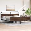 vidaXL Metal Bed Frame without Mattress Brown Oak 200x200 cm