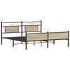 vidaXL Metal Bed Frame without Mattress Sonoma Oak 180x200 cm Super King