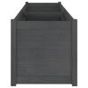 vidaXL Garden Planter Grey 200x50x50 cm Solid Pinewood