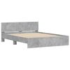 vidaXL Bed Frame with LED without Mattress Concrete Grey 160x200 cm