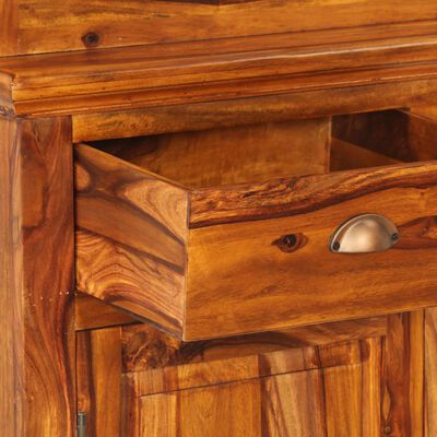 vidaXL Vitrine Cabinet Solid Sheesham Wood 100x40x200 cm