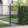 vidaXL Fence Gate Assen with Arched Top Steel 102x200 cm Black