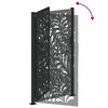 vidaXL Garden Gate Black 100x175 cm Steel Wave Design