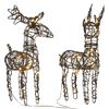 vidaXL Christmas Decorations 6 pcs Reindeers 240 LEDs Warm White Rattan