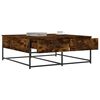 vidaXL Coffee Table Smoked Oak 100x99x40 cm Engineered Wood