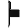 vidaXL Wall-mounted Bedside Cabinet with LED Lights Black