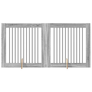 vidaXL Dog Playpen 2 pcs Grey Sonoma 100 x 100 cm Galvanised Steel