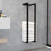 vidaXL Towel Rack Black 25x20x95 cm Iron