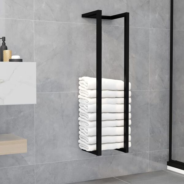 vidaXL Towel Rack Black 25x20x95 cm Iron