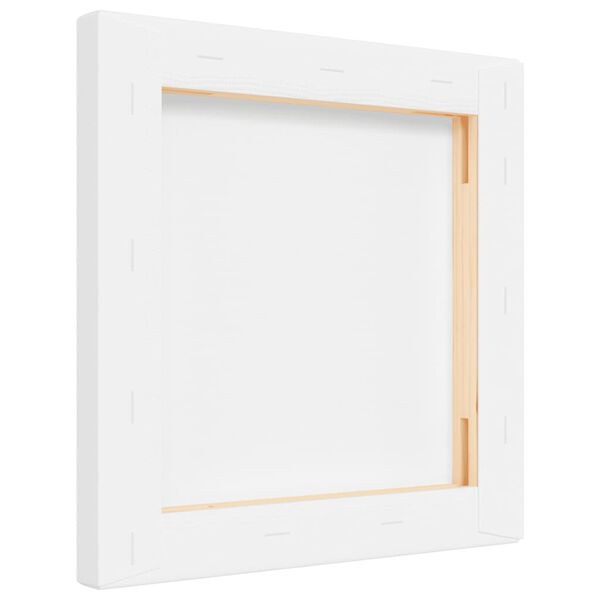 vidaXL Stretched Canvases 12 pcs White Fabric and Solid Wood Pine