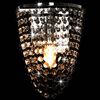 vidaXL Wall Lamp with Crystal Beads Silver Oval E14 Bulb