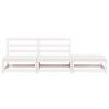 vidaXL 3 Piece Garden Lounge Set White Solid Pinewood