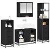 vidaXL Bathroom Furniture Set 4 pcs Black Oak Engineered Wood