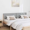 vidaXL Upholstered Headboard Light Grey 200 cm Solid Pine Wood