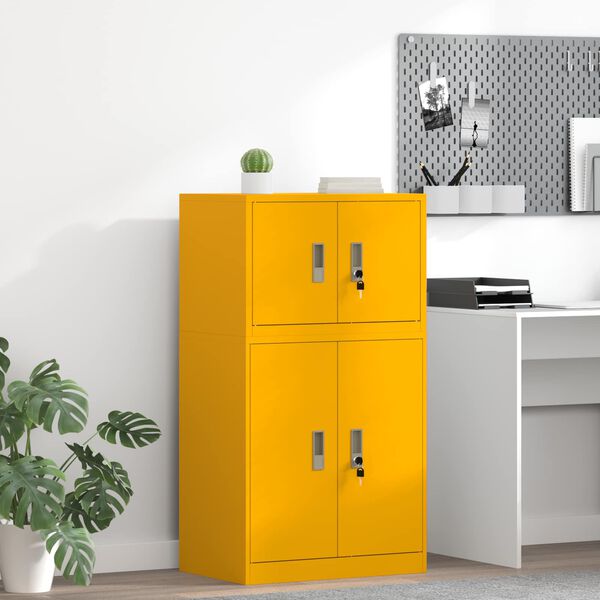 vidaXL Storage Cabinet with Storage Mustard Yellow 60 x 40 x 40 cm