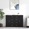 vidaXL Sideboards with Drawer Corona 2 pcs Black Oak 59 x 39 x 80 cm