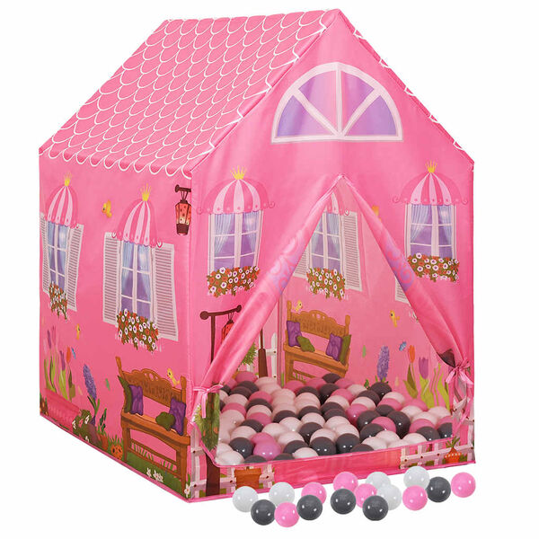 vidaXL Children Play Tent with 250 Balls Pink 69x94x104 cm