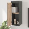 vidaXL Wall Cabinets 2 pcs Grey 30x30x80 cm Solid Wood Pine