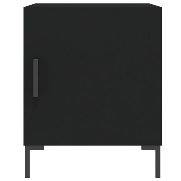 vidaXL Bedside Cabinet Black 40x40x50 cm Engineered Wood