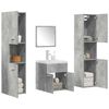 vidaXL 5 Piece Bathroom Furniture Set Concrete Grey Engineered Wood