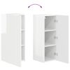 vidaXL TV Wall Cabinet Set 4 pcs High Gloss White Engineered Wood