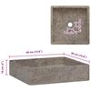 vidaXL Sink Grey 40x40x10 cm Marble