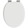 vidaXL Soft-Close Toilet Seat White 44 x 38 cm MDF board