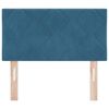 vidaXL LED Headboard with LED Strip Lights Dark blue 80 cm Velvet