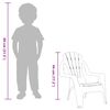 vidaXL Garden Chairs 2 pcs for Children Green 37x34x44cm PP Wooden Look