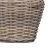 vidaXL Planter Basket with Storage 2 pcs Grey Lacak Rattan