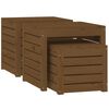 vidaXL 3 Piece Garden Box Set Honey Brown Solid Wood Pine