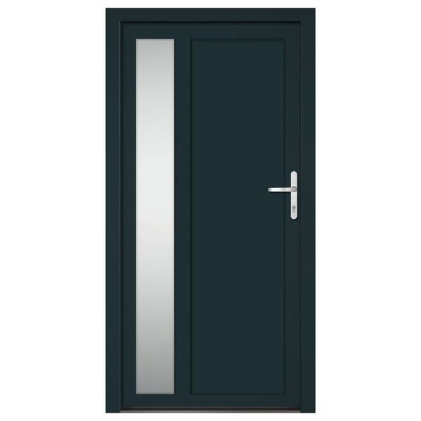 vidaXL Front Door Anthracite 108x208 cm PVC