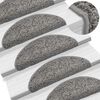 vidaXL Stair Mats 10 pcs 56x17x3 cm Grey Half Round