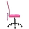 vidaXL Office Chair Height Adjustable Pink Mesh Fabric
