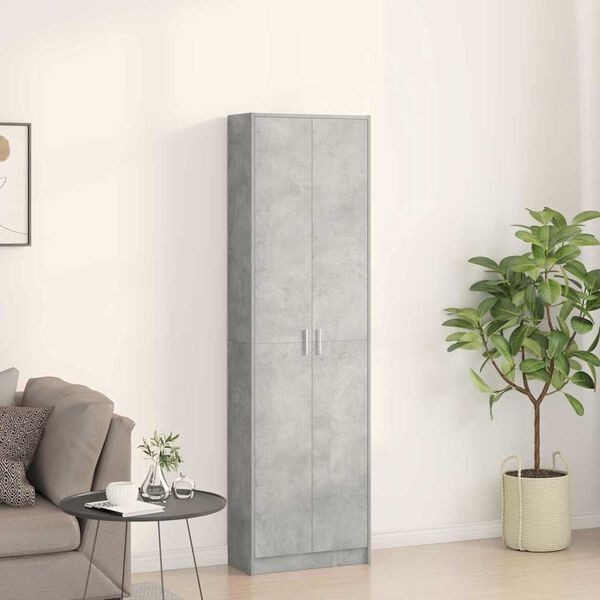 vidaXL Wardrobe Concrete Grey 55 x 25 x 189 cm Engineered Wood