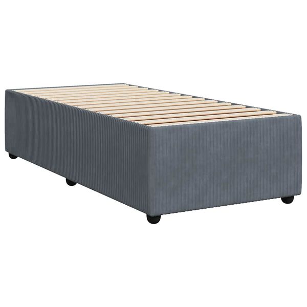 vidaXL Bed Frame without Mattress Dark Grey Single Velvet