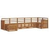 vidaXL Outdoor Sofa Set 7 pcs Natural