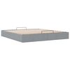 vidaXL Ottoman Bed Frame without Mattress Light Grey Super King Fabric
