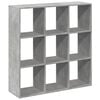 vidaXL Room Divider Bookcase Concrete Grey 102x29x103,5 cm Engineered Wood
