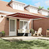vidaXL Retractable Awning Manual Orange and brown 400 x 300 cm