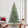 vidaXL Artificial Christmas Tree Snow Flocked with LED Light 240 cm