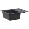 vidaXL Kitchen Sink with Drainer Granite 57.5 x 46 x 28 cm Graphite