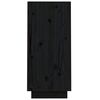 vidaXL Console Cabinet Black 60x34x75 cm Solid Wood Pine