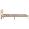 vidaXL Bed Frame with Headboard Brown 90 x 200 cm Solid Pine Wood