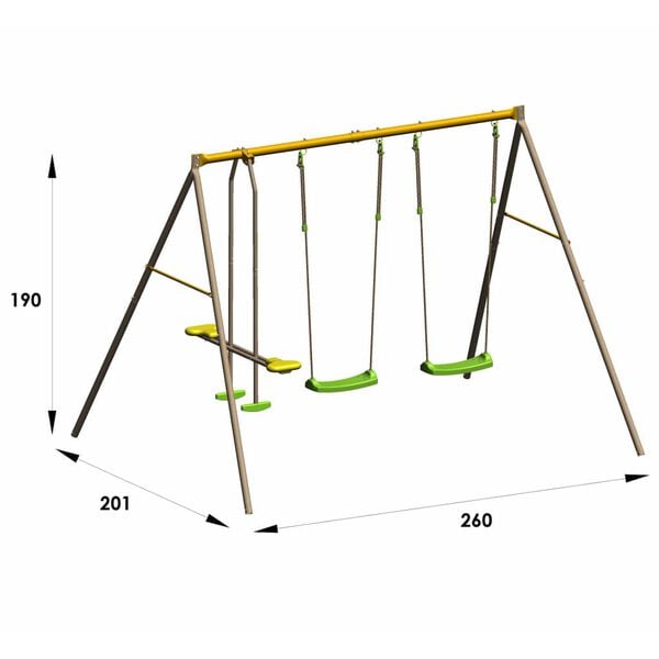 TRIGANO Swing Set BRIOSO 260x190x190 cm Steel J-10456P6