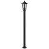 vidaXL Outdoor Floor Lamps 3pcs Black 120 cm Stainless Steel