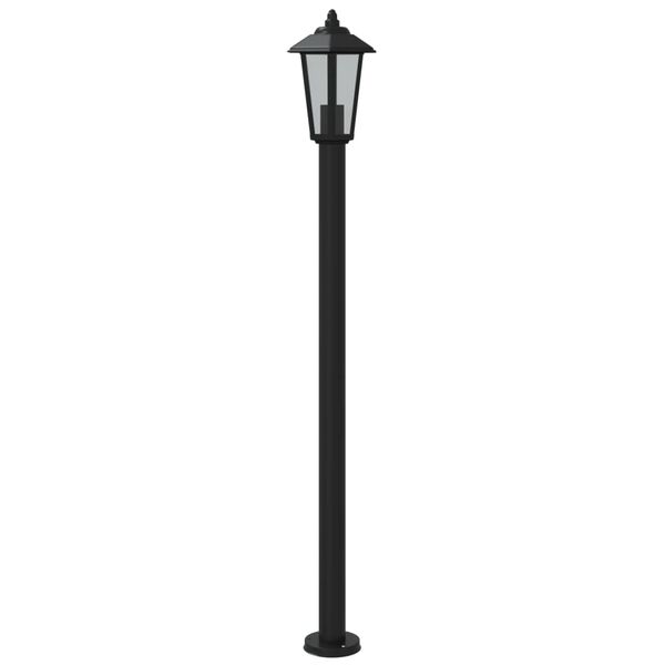 vidaXL Outdoor Floor Lamps 3pcs Black 120 cm Stainless Steel